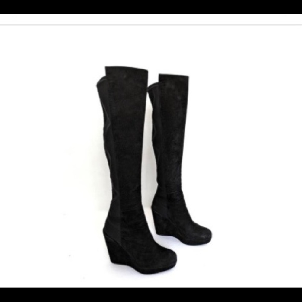 Stuart Weitzman Suede Platform Boots  6 1/2